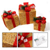 LED Christmas Light Up Sparkle Gift Boxes z Cotton Threads